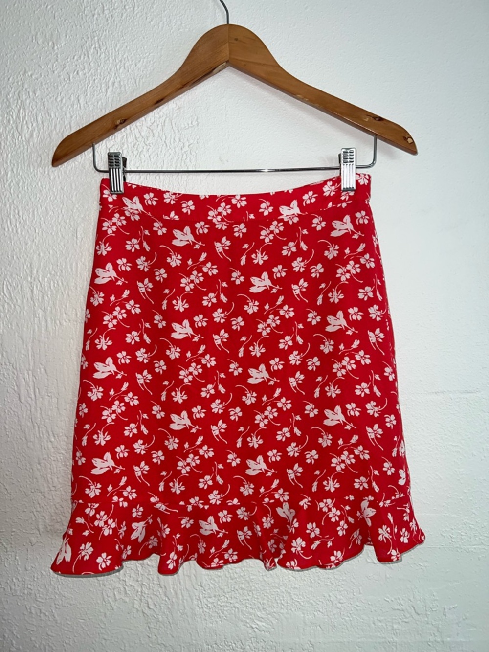J.Crew Mercantile Red Floral Skirt